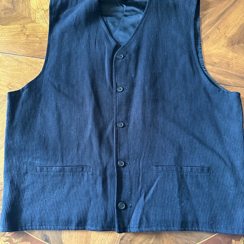 Reunion black vest linen XL